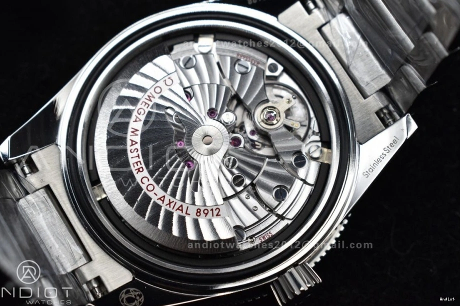 Super A8912 SS VSF Best Clone Seamaster 1:1 300 Edition Heritage Dial Black Bracelet on 0309